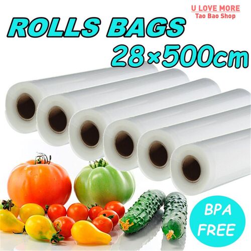Kitchen Vacuum Packed Bags Sealer Food Saver Bag Reusable Ro