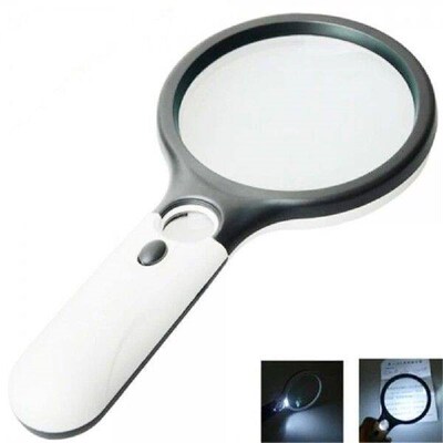 LED Light Handheld Magnifying Glass Magnifier Observation