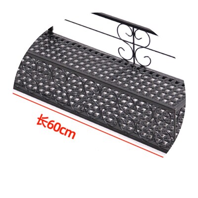 Balcony railing flower rack hanging iron plant shelf frame