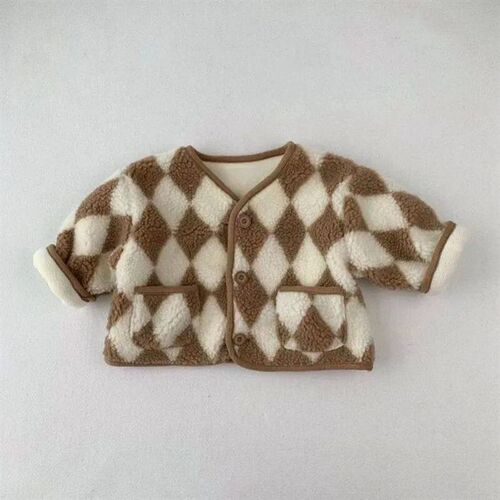 DGUKYM  New Autumn Winter Coat Hairy Baby Thick Lamb Wool Ch