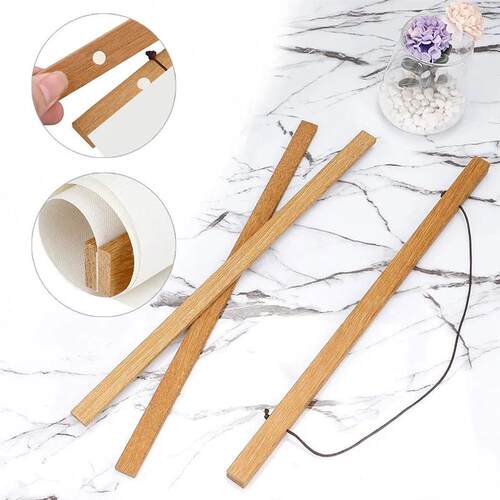 1PC Magnetic Wooden Picture Hanger Frames Poster Photos Wall
