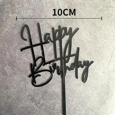 1PC  Acrylic Happy Birthday Cake Topper Cake Decoration