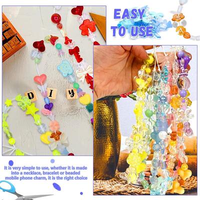 Cute Assorted Acrylic Beads Random Style Flower Butterfly He