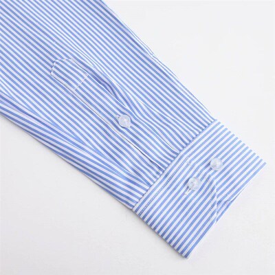 Mens Classic Long Sleeve Solid/striped Basic Dress Shirts S