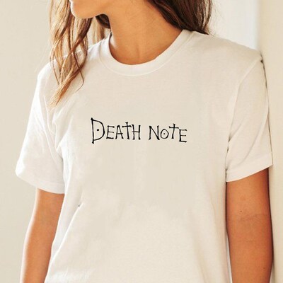 Gothic Death Note Black Oversized T Shirt Aesthetic Harajuku