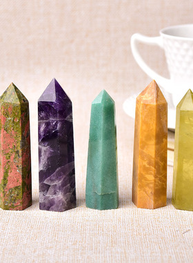 30 Color Natural Stones Crystal Point Wand Amethyst Rose Qua