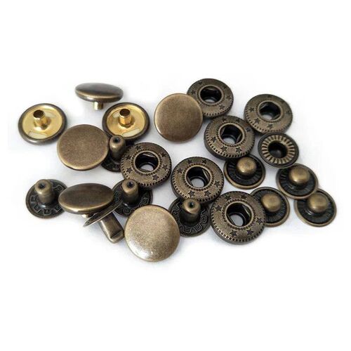 10 Set/Pack 10/12/15/17/20mm Metal Press Studs Sewing Button