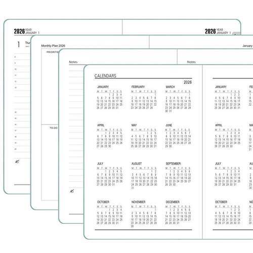 A5 English weekly365days daily planner 2026 agenda