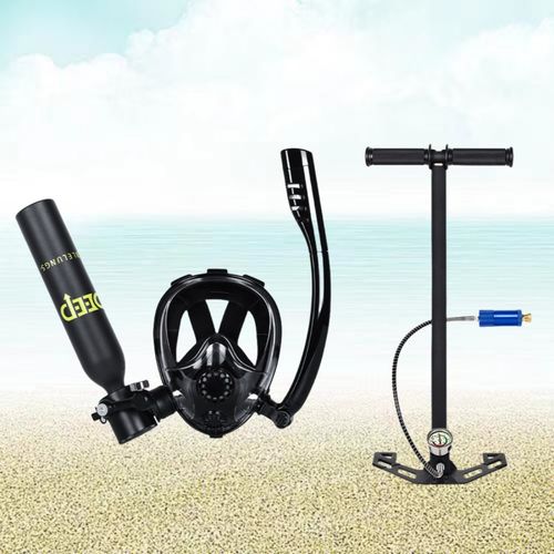 深海小型水下中便携式潜水氧气瓶罐眼镜带呼吸器管装备全脸面罩