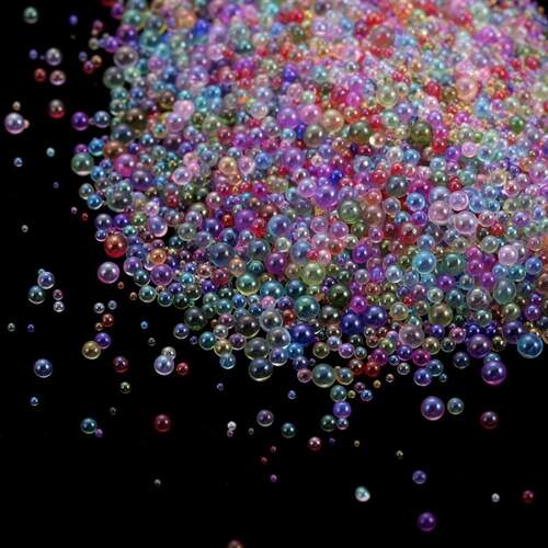 Colorful Mixed Water Bubble Beads Mini Glass No Hole Bead fo