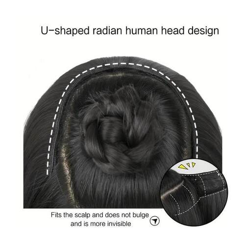 Synthetic Long Wavy U-shaped Clip In Hair Extensions