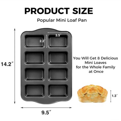 Mini Loaf Baking Pans Cornbread Pan Tiny Banana Bread Pan