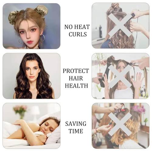 New Heatless Curling Rod Silk Curls No Heat Hair Curler Soft