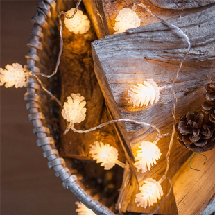 Cone Navid Christmas Pine Lamp Xmas Light Decorations String