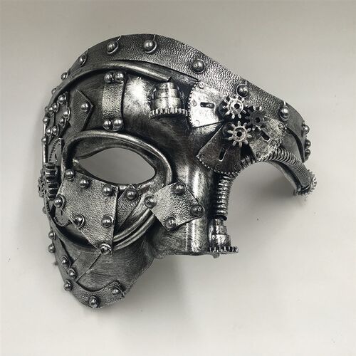 Steampunk  Phantom Masquerade Cosplay Mask Ball Half Face
