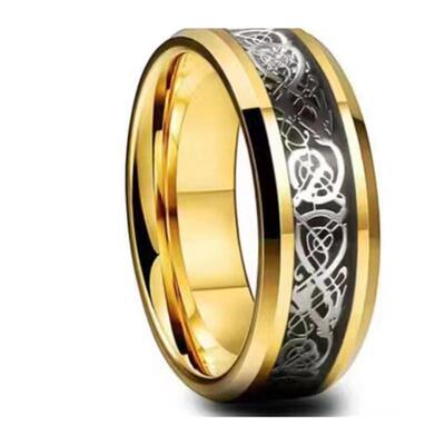 New 8MM Mens Silver Color Stainless Steel Ring Hammered Hot