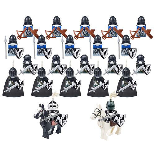 24pcs Dragoon Castle Royal Kings Knight Blue Lion Knights B