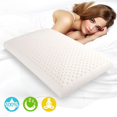 Natural latex pillow s-curve cervical spine pillow core