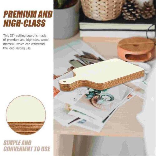 10 Pcs Square Wooden Board Rectangular Cutting Boards with