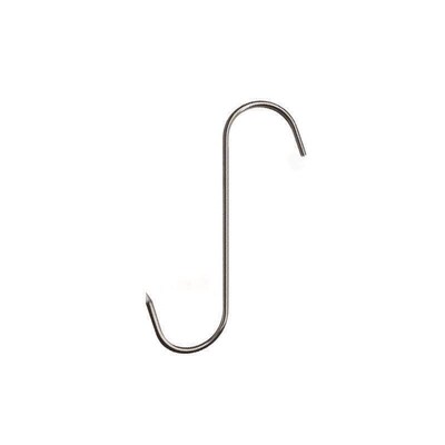 S-shaped stainless steel hooks with sharp tips for hanging c