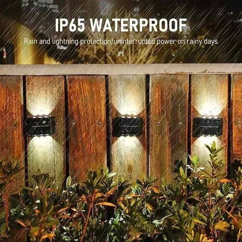 16/12/10/8/6/4/2 LED Solar Wall Lamp Outdoor Waterproof Up a