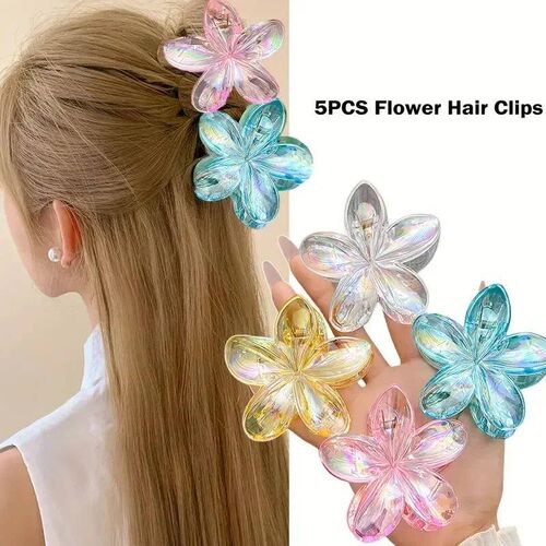 Hairpin Flower Hair Clip Cute Grab Clip Plastic Large Hair C