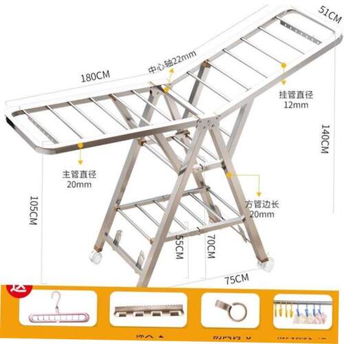 Clothes Drying Rack Indoor/Outdoor Collapsible Laundry