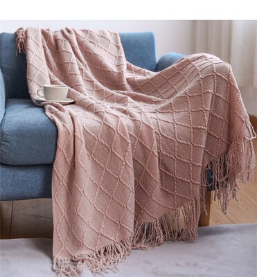 Waffle Blanket Nordic Decorative Blanket for Sofa Bed Throw