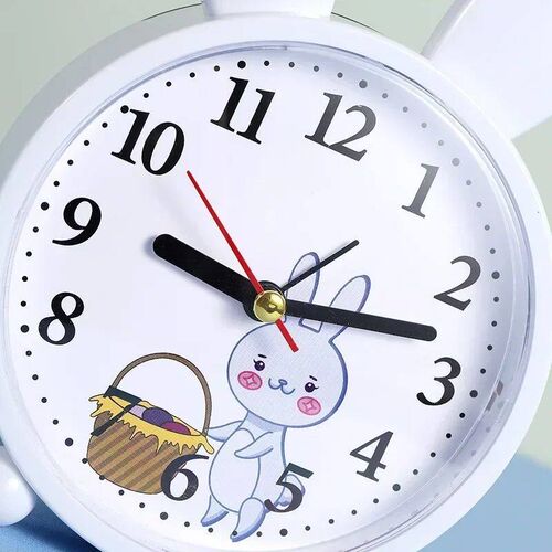 Cartoon Rabbit Alarm Clock Bedroom Bedside Decoration Simple