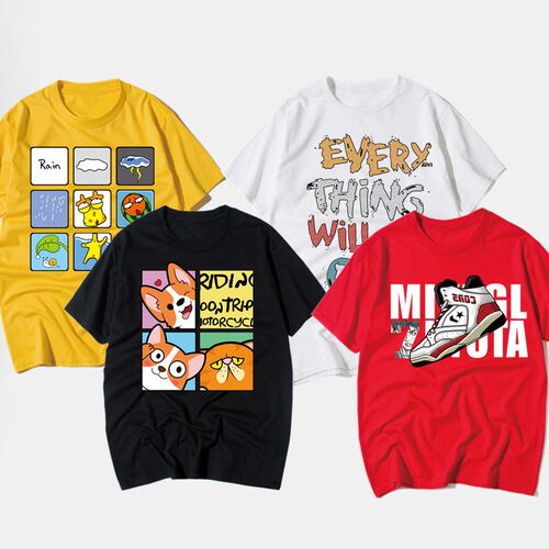Boys Summer Cotton Tee Trendy Kids Tshirt for Middle Big Boy