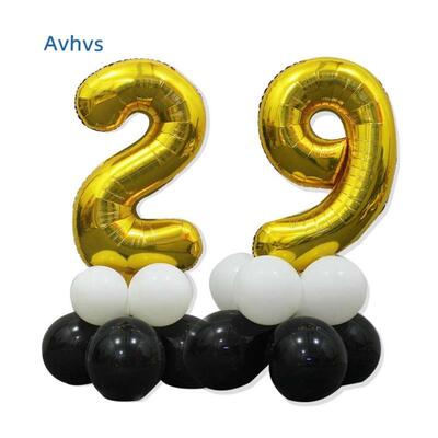 Birthday number balloon party decoration room letter set 球
