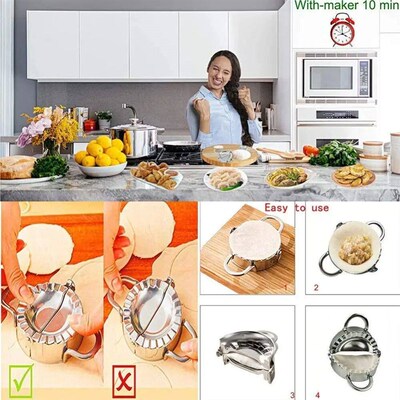 Stainless Steel Dumpling Maker Dumpling Skin Mold Ravioli Ma