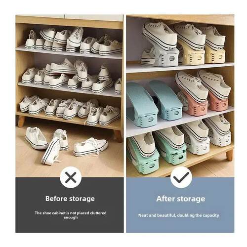 10Pcs Shoe Stacker Shoe Slots Organizer Shoes Slots Space Sa