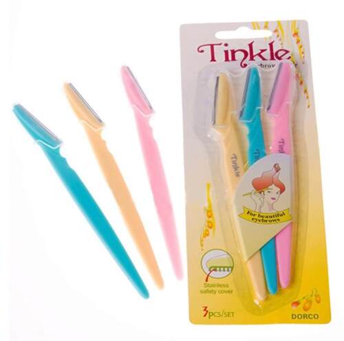 3pcs facial eyebrow razor trimmer shaper shaver blade knife