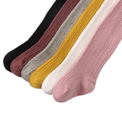 Baby Girl Tights Warm Leggings Kids Pants Solid Cotton Child