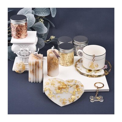 1box Gold Leaf Flakes Sequ Glitters Epoxy Resin Filling Gold