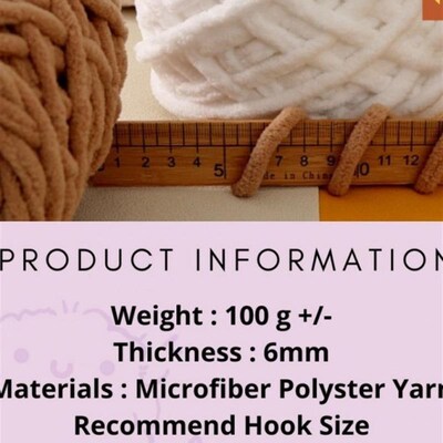 100g Chenille Crochet Cotton yarn thick wool Knitting yarn