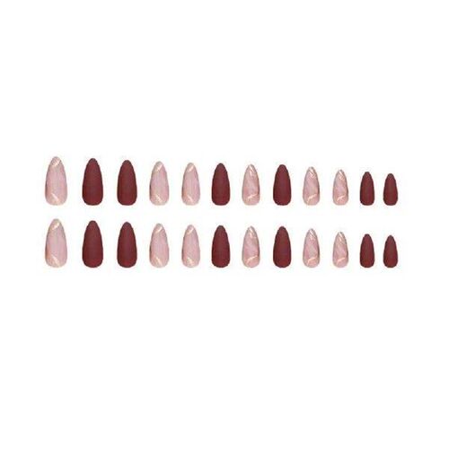 Wearable Manicure Almond Fake Nails Detachable Pointed Head