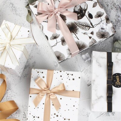 birthday gift wrapping paper boy烫金生日礼物包装纸大尺寸男生