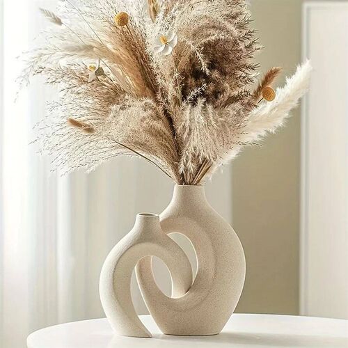 Hollow Nordic Modern Ceramic Vase Set of 2 for Modern Home D
