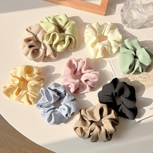 3/5/Pcs Silk Scrunchies Print Leopard Scrunchie Set Elastic