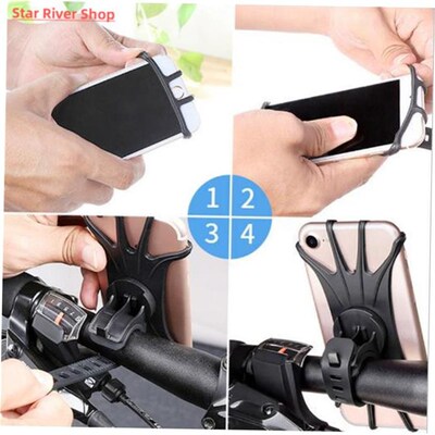 Universal Shockproof Elastic Silicone Mount Phone Holder Sta