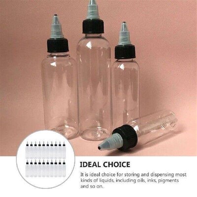 20 Pcs Transparent Bottles Squeeze Leak Proof Pointed Mouth