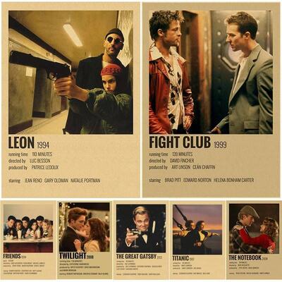 Classic Movie TV Collection Retro Posters Poster Cafe Decor