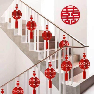 Stair Handrail Decoration Wedding Pendant Wedding Room