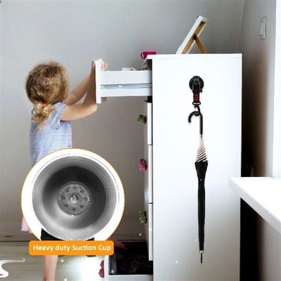 4 Pcs Hooks Suction Cup Swivel Red Pack Strong Heavy Duty