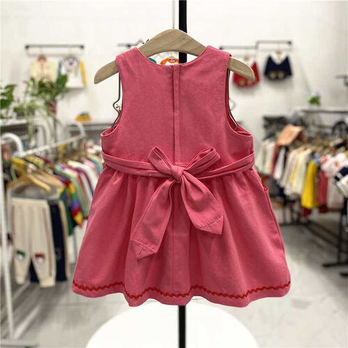 Miki Autumn New 22 Flower Cartoon Girl Bow Dress Baby Vest D