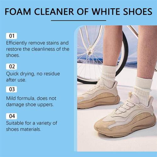 Jue Fish White Shoe Foam Cleaner - A water-free foam cleaner