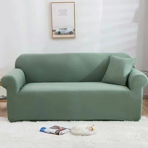 Solid Color Universal Milk Silk Elastic Sofa Cover SetAll Se
