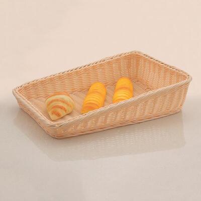 短边梯腐形长方形面包筐水包店果店收纳篮面置物篮PP食品BB-0142